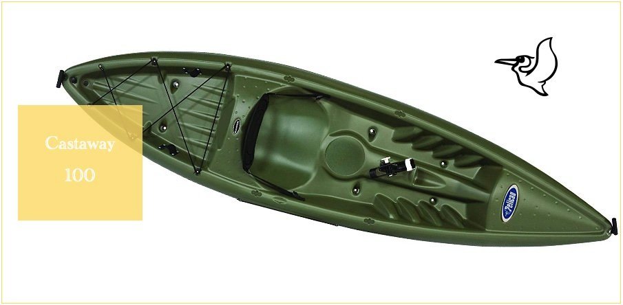 Castaway 100 Pelican Kayak with adjustable seat reviews